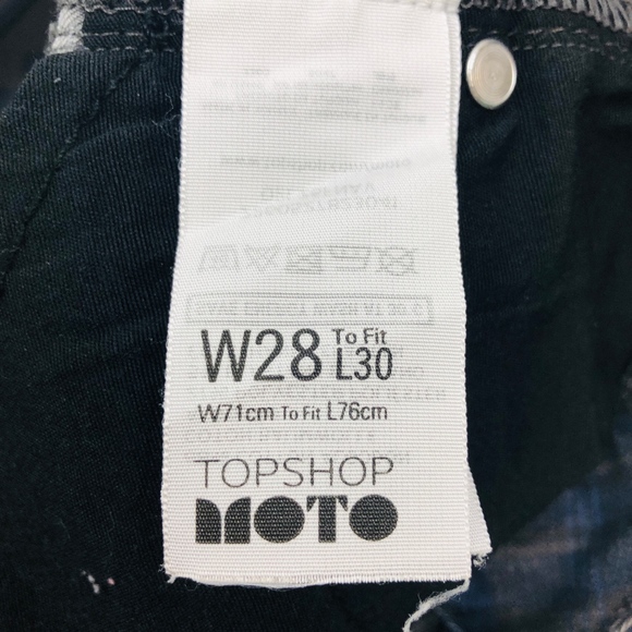 [Topshop] Black/Blue Checkered Leigh Skinny Pants - Picture 5 of 8